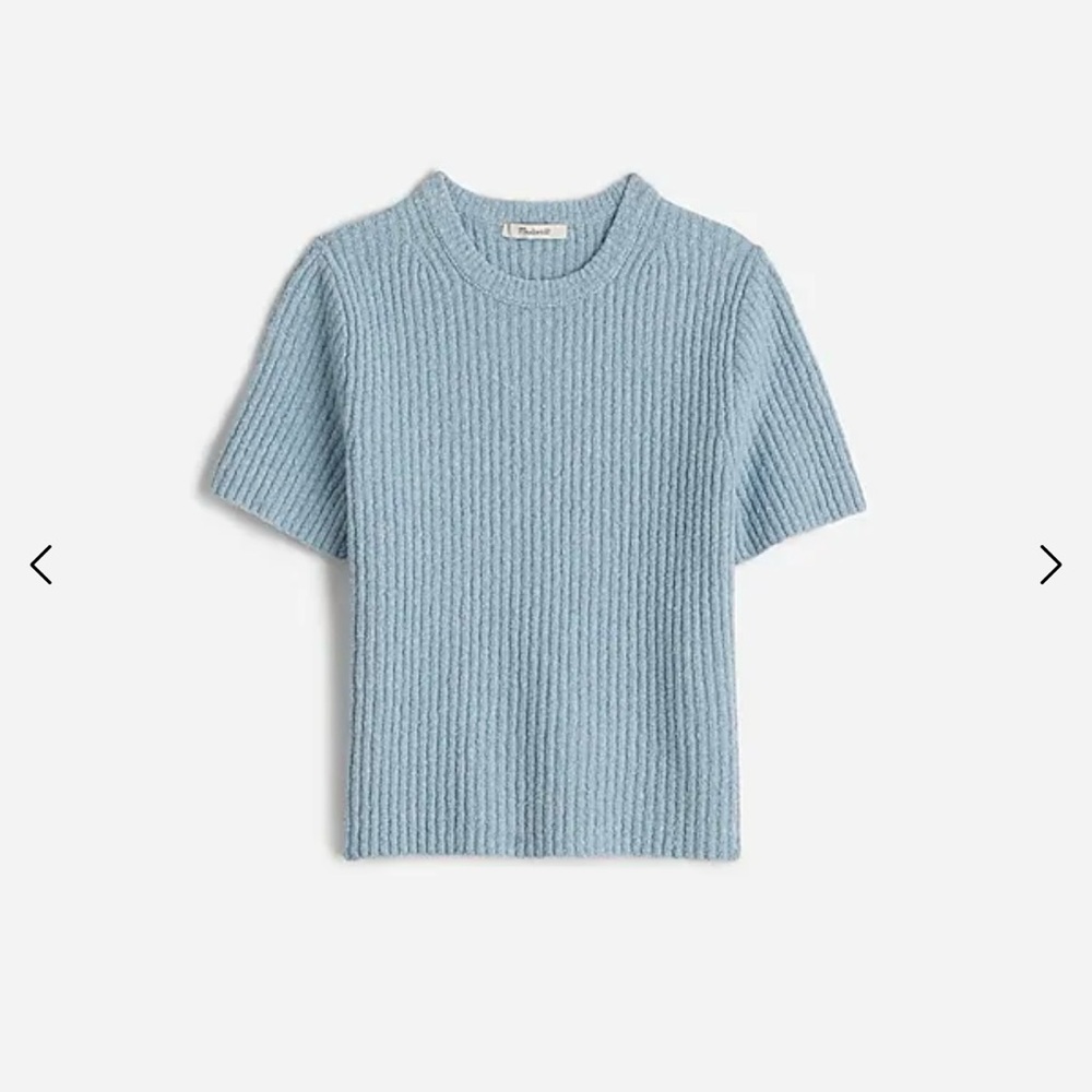 Madewell Bouclé-Knit Crewneck Sweater Tee